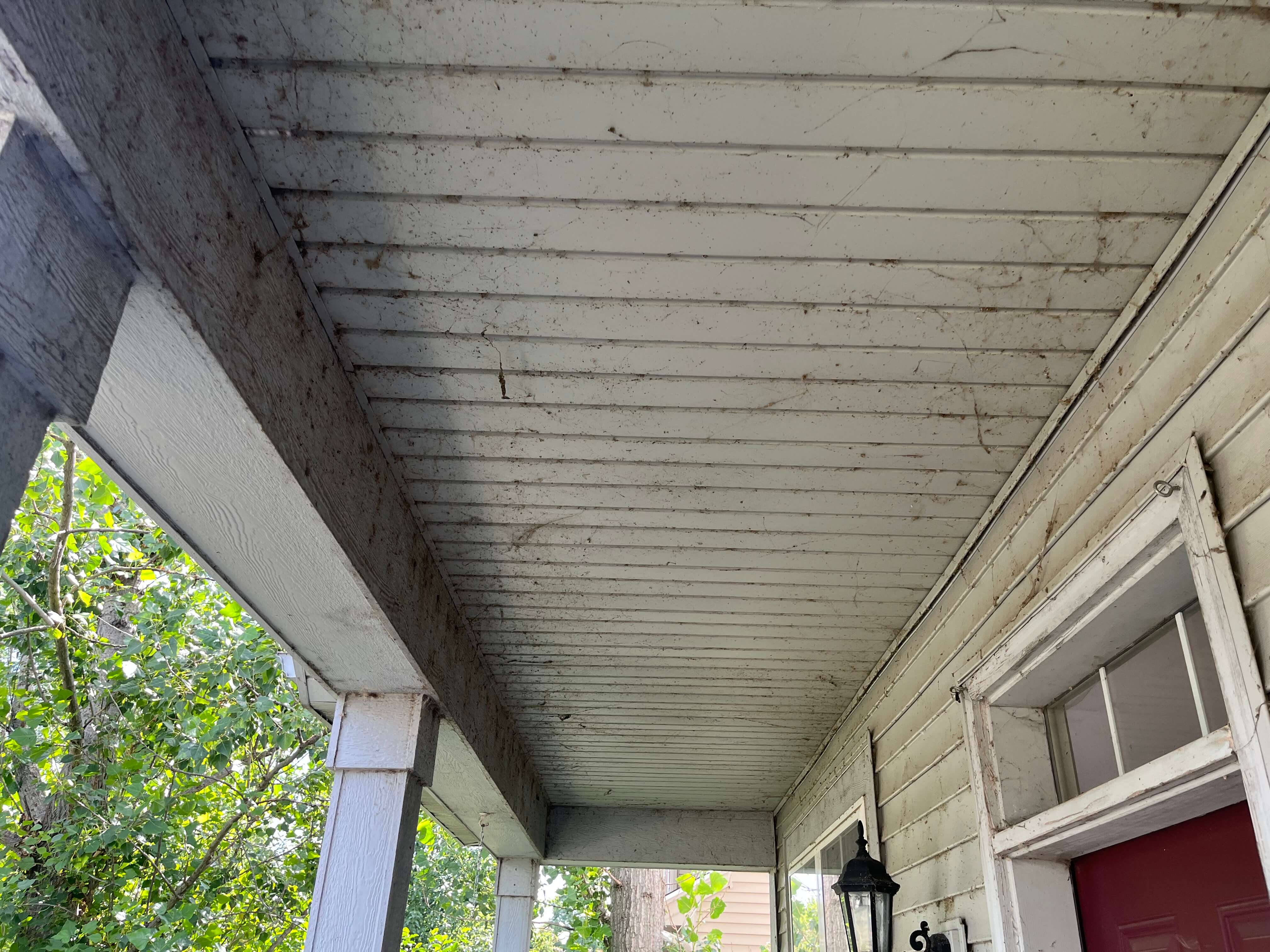Ceiling before cleaning