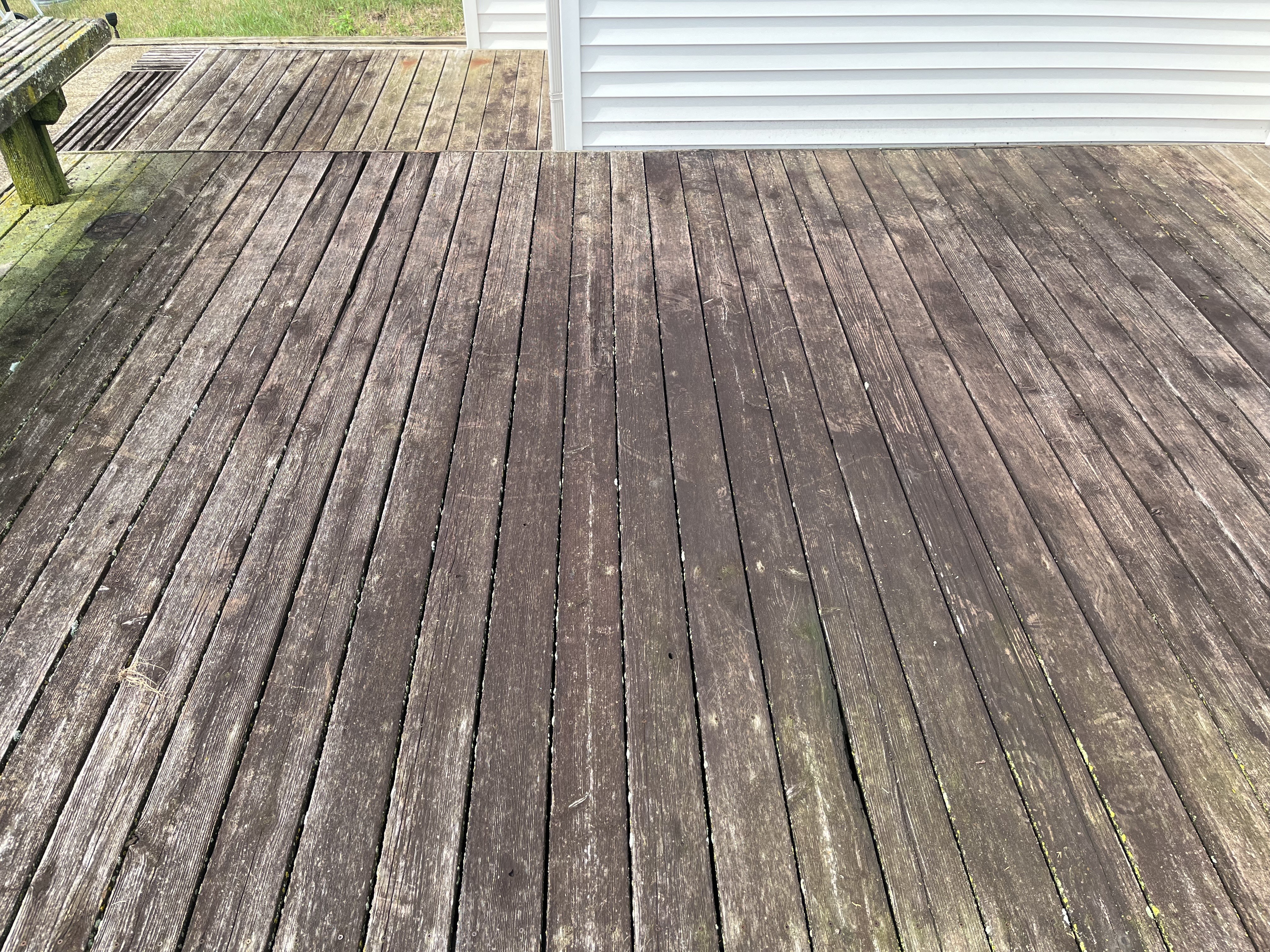 Deck before cleaning