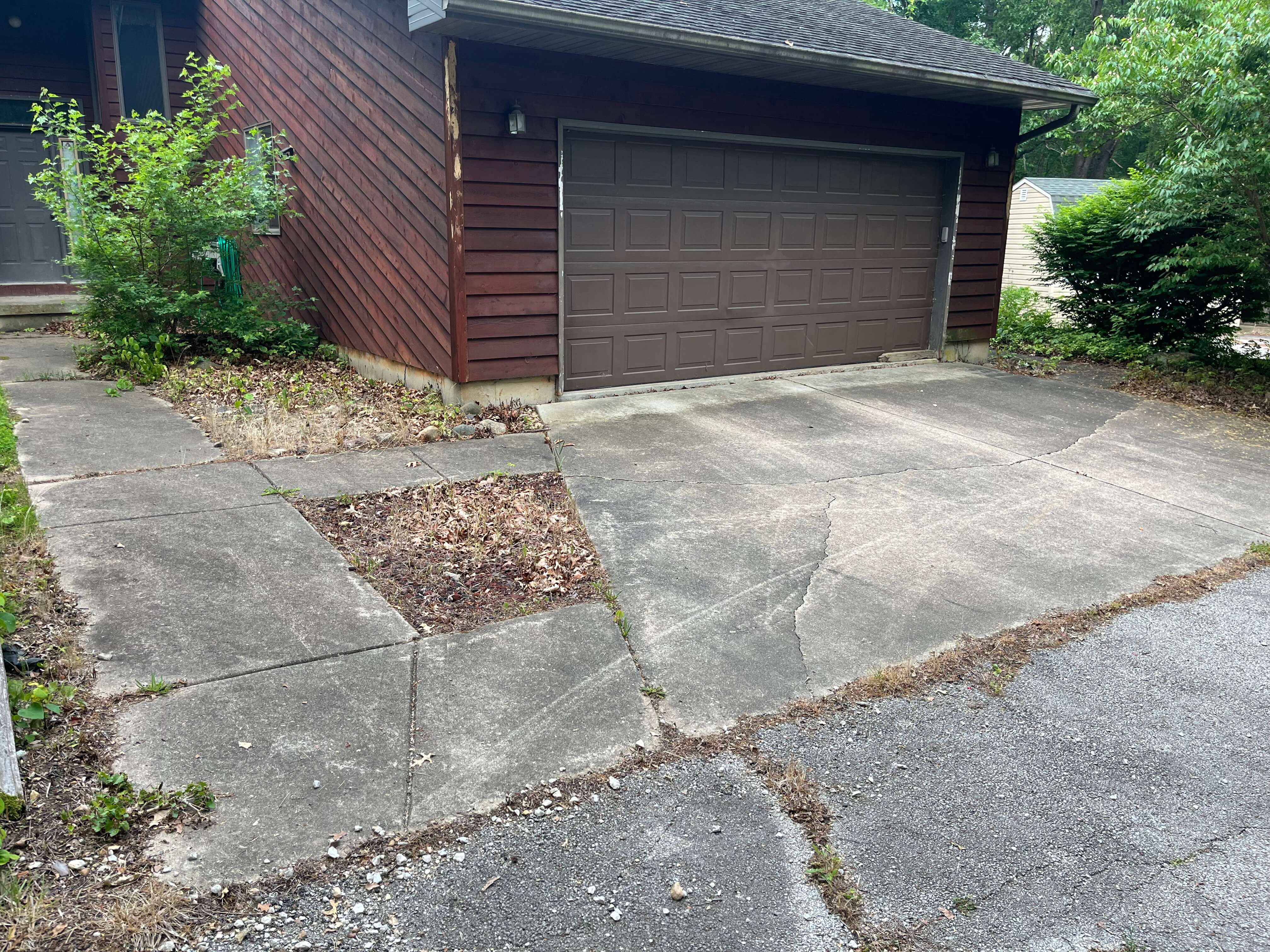 Driveway before cleaning